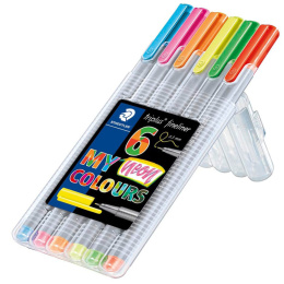 Triplus Fineliner Neon 6-pakke i gruppen Penner / Kunstnerpenner / Tusjpenner hos Pen Store (110999)