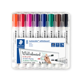 8-pakke Lumocolor Whiteboard Round i gruppen Penner / Merking og kontor / Whiteboard tusjer hos Pen Store (111005)