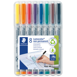 8-pakke Lumocolor Non-permanent Medium i gruppen Penner / Merking og kontor / Merkepenner hos Pen Store (111071)