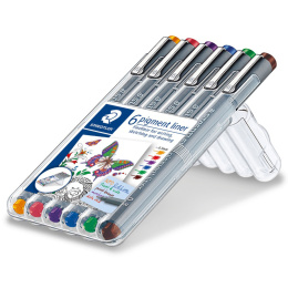 Pigment Liner Color 0.3mm 6-set i gruppen Penner / Skrive / Fineliners hos Pen Store (111208)