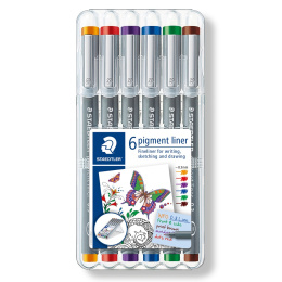Pigment Liner Color 0.3mm 6-set i gruppen Penner / Skrive / Fineliners hos Pen Store (111208)