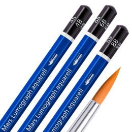Mars Lumograph Aqua 5-pakke i gruppen Penner / Kunstnerpenner / Akvarellblyanter hos Pen Store (111230)