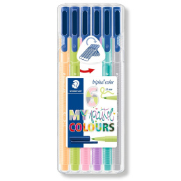 Triplus Color Pastel 6-pakke i gruppen Penner / Skrive / Fineliners hos Pen Store (111234)