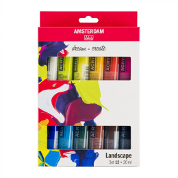 Akrylfarge Landscape Set 12 x 20 ml i gruppen Kunstnermateriell / Kunstnerfarge / Akrylmaling hos Pen Store (111750)