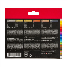 Akrylfarge Metallic Set 6 x 20 ml i gruppen Kunstnermateriell / Kunstnerfarge / Akrylmaling hos Pen Store (111751)