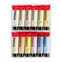 Akrylfarge Pastel Set 12 x 20 ml i gruppen Kunstnermateriell / Kunstnerfarge / Akrylmaling hos Pen Store (111752)