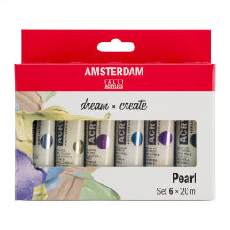 Akrylfarge Pearl Set 6 x 20 ml i gruppen Kunstnermateriell / Kunstnerfarge / Akrylmaling hos Pen Store (111753)
