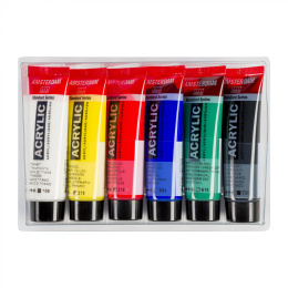 Akrylfarge General Selection Set 6 x 20 ml i gruppen Kunstnermateriell / Kunstnerfarge / Akrylmaling hos Pen Store (111755)