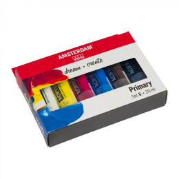Akrylfarge Primary Set 6 x 20 ml i gruppen Kunstnermateriell / Kunstnerfarge / Akrylmaling hos Pen Store (111756)