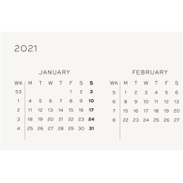 Kalendere 2021 12M Weekly Planner A5 Black i gruppen  Papir & Blokk / Kalendere / 12 md kalendere hos Pen Store (112302)