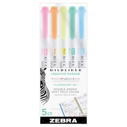 Mildliner 5-pakke Fluorescent i gruppen Penner / Kunstnerpenner / Illustrasjonmarkers hos Pen Store (112551)