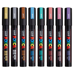 Posca PC-5M Metallic Colours 8-set i gruppen Penner / Kunstnerpenner / Illustrasjonmarkers hos Pen Store (112630)