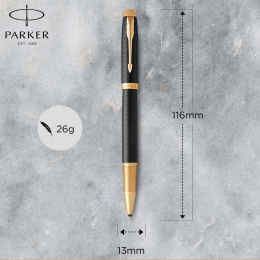 IM Premium Black/Gold Rollerball i gruppen Penner / Fine Writing / Rollerballpenner hos Pen Store (112685)