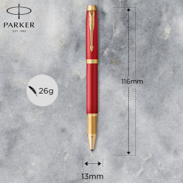 IM Premium Red/Gold Rollerball i gruppen Penner / Fine Writing / Rollerballpenner hos Pen Store (112691)