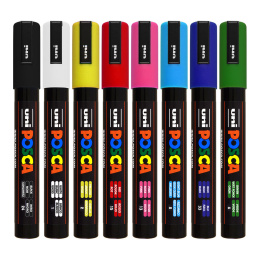 Posca PC-5M Standard Colours 8-set i gruppen Penner / Kunstnerpenner / Illustrasjonmarkers hos Pen Store (125148)