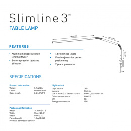 Slimline 3 LED Table Lamp i gruppen Hobby & Kreativitet / Hobbytilbehør / Belysning hos Pen Store (125410)