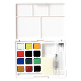 Koi Water Colors Pocket Field Sketch Box 12 + Brush i gruppen Kunstnermateriell / Kunstnerfarge / Akvarellmaling hos Pen Store (125610)