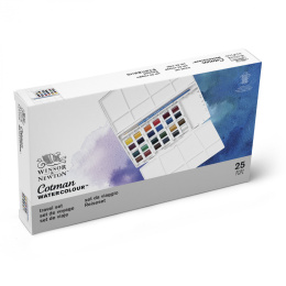 Cotman Akvarellset Paintingbox Plus 24 1/2-kopp i gruppen Kunstnermateriell / Kunstnerfarge / Akvarellmaling hos Pen Store (125832)