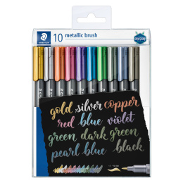 Marker Brush Metallic 10-pack i gruppen Penner / Kunstnerpenner / Penselpenner hos Pen Store (126589)