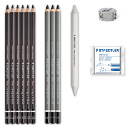 Mixed Lumograph Charcoal set i gruppen Kunstnermateriell / Kritt og blyanter / Kullpenner og kull hos Pen Store (126614)