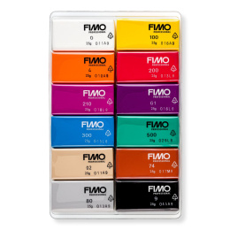FIMO Professional Modelleringsler Basic colours 12-pack i gruppen Hobby & Kreativitet / Skape / Modelleire / Ovnherdende leire hos Pen Store (126646)