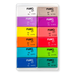 FIMO Soft Modelleringsler 12 x 25 g Brilliant colours i gruppen Hobby & Kreativitet / Skape / Modelleire hos Pen Store (126650)