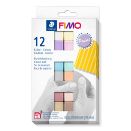 FIMO Soft Modelleringsler 12 x 25 g Pastel colours i gruppen Hobby & Kreativitet / Skape / Modelleire hos Pen Store (126651)