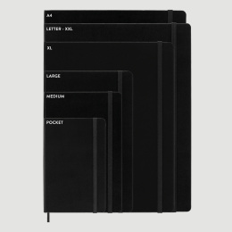 Classic Hard Cover Notebook Double Layout XL Black i gruppen  Papir & Blokk / Skrive og ta notater / Notatbøker hos Pen Store (126740)