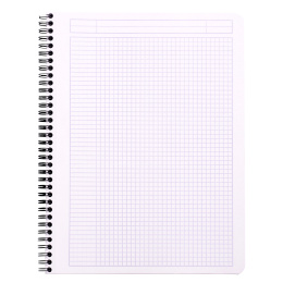 Notebook Spiral Hvit A4 Ruter i gruppen  Papir & Blokk / Skrive og ta notater / Skriveblokker og hefter hos Pen Store (127147)