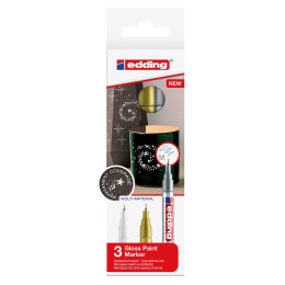 Gloss Paint Marker Extra-Fine 3-set Metallic i gruppen Penner / Merking og kontor / Merkepenner hos Pen Store (127401)