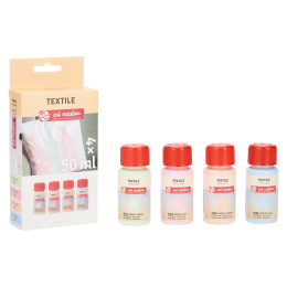 Tekstilfarge Set 4 x 50 ml Pastel i gruppen Hobby & Kreativitet / Farger / Tekstilmaling og Tekstiltusjer hos Pen Store (127584)