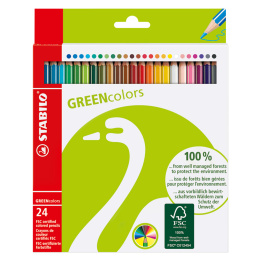 GreenColors Fargeblyanter 24-pakning i gruppen Penner / Kunstnerpenner / Fargeblyanter hos Pen Store (127804)