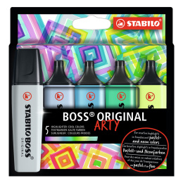 Boss Arty Kalde farger 5-pakning i gruppen Penner / Merking og kontor / Markeringstusj hos Pen Store (127811)