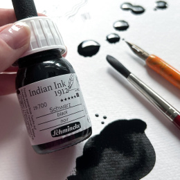 Indian Ink Black 28 ml i gruppen Kunstnermateriell / Kunstnerfarge / Tusj og blekk hos Pen Store (128023)