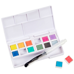 Pastel Shades Paint Pan Set 12 halvkopper i gruppen Kunstnermateriell / Kunstnerfarge / Akvarellmaling hos Pen Store (128195)