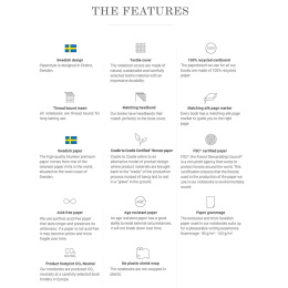 Notebook A4 Linjert Nature i gruppen  Papir & Blokk / Skrive og ta notater / Notatbøker hos Pen Store (128462)