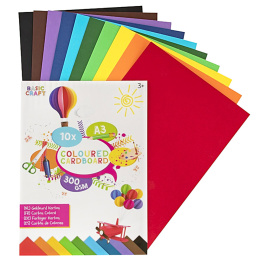Farvekarton 300g A3 10-pakke i gruppen Kids / Kul og læring / Papir og Tegneblokker / Farget papir for barn hos Pen Store (128573)