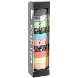Washi-tape 10-pakke Foil & Glitter #1 i gruppen Hobby & Kreativitet / Hobbytilbehør / Washi Tape hos Pen Store (128584)