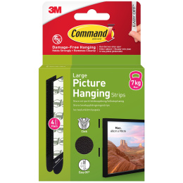 Command Strips for bildeoppheng Large Svart i gruppen Hobby & Kreativitet / Organisere / Rammer / Bildeoppheng hos Pen Store (128609)