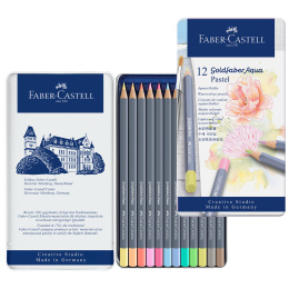 Goldfaber Aqua Akvarellblyanter 12-set Pastel i gruppen Penner / Kunstnerpenner / Akvarellblyanter hos Pen Store (128726)