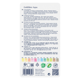 Goldfaber Aqua Akvarellblyanter 12-set Pastel i gruppen Penner / Kunstnerpenner / Akvarellblyanter hos Pen Store (128726)