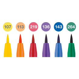 PITT Artist Brush 6-pakning Colour i gruppen Penner / Kunstnerpenner / Penselpenner hos Pen Store (128747)