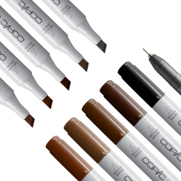 Ciao 5+1 Fineliner Hair Tones 2 i gruppen Penner / Kunstnerpenner / Illustrasjonmarkers hos Pen Store (129235)