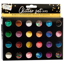 Glitter 24-sett Mix i gruppen Hobby & Kreativitet / Skape / Håndverk og DIY hos Pen Store (129398)