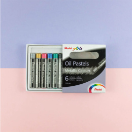 Oljepastell Metallic 6-sett i gruppen Kunstnermateriell / Kritt og blyanter / Pastellkritt hos Pen Store (129514)