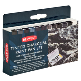 Tinted Charcoal Paint Pan Set 12 halvkopper i gruppen Kunstnermateriell / Kunstnerfarge / Akvarellmaling hos Pen Store (129568)