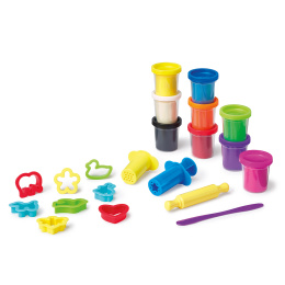 Modelleringsler med verktøy 9-pakning i gruppen Kids / Barnehåndverk og maling / Skap med leire hos Pen Store (129644)