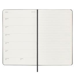 12M Weekly Notebook Hardcover Large Black i gruppen  Papir & Blokk / Kalendere / 12 md kalendere hos Pen Store (130170)