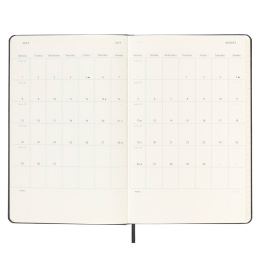 12M Weekly Notebook Hardcover Large Black i gruppen  Papir & Blokk / Kalendere / 12 md kalendere hos Pen Store (130170)