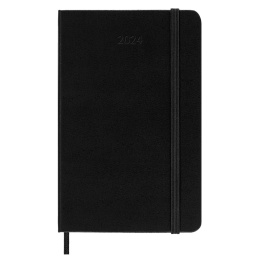 12M Weekly Planner Horizontal Hardcover Pocket Black i gruppen  Papir & Blokk / Kalendere / 12 md kalendere hos Pen Store (130174)
